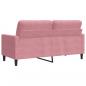 Preview: 2-Sitzer-Sofa Rosa 140 cm Samt