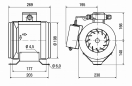 Preview: Maico ERM 22 Ex e Halbradial-Rohrventilator (0080.0288)