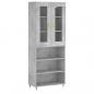 Preview: Highboard Betongrau 69,5x34x180 cm Holzwerkstoff