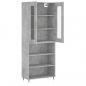 Preview: Highboard Betongrau 69,5x34x180 cm Holzwerkstoff