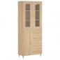 Preview: Highboard Sonoma-Eiche 69,5x34x180 cm Holzwerkstoff