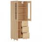 Preview: Highboard Sonoma-Eiche 69,5x34x180 cm Holzwerkstoff