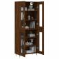 Preview: Highboard Braun Eichen-Optik 69,5x34x180 cm Holzwerkstoff