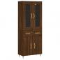 Preview: Highboard Braun Eichen-Optik 69,5x34x180 cm Holzwerkstoff