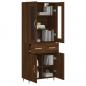 Preview: Highboard Braun Eichen-Optik 69,5x34x180 cm Holzwerkstoff