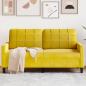 Preview: ARDEBO.de - 2-Sitzer-Sofa Gelb 140 cm Samt