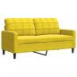 Preview: 2-Sitzer-Sofa Gelb 140 cm Samt