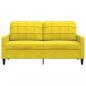 Preview: 2-Sitzer-Sofa Gelb 140 cm Samt