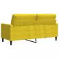 Preview: 2-Sitzer-Sofa Gelb 140 cm Samt