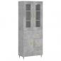 Preview: Highboard Betongrau 69,5x34x180 cm Holzwerkstoff