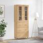 Preview: ARDEBO.de - Highboard Sonoma-Eiche 69,5x34x180 cm Holzwerkstoff