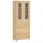 Preview: Highboard Sonoma-Eiche 69,5x34x180 cm Holzwerkstoff