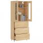 Preview: Highboard Sonoma-Eiche 69,5x34x180 cm Holzwerkstoff