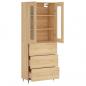 Preview: Highboard Sonoma-Eiche 69,5x34x180 cm Holzwerkstoff