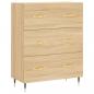 Preview: Highboard Sonoma-Eiche 69,5x34x180 cm Holzwerkstoff