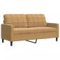 Preview: 2-Sitzer-Sofa Braun 140 cm Samt