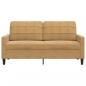 Preview: 2-Sitzer-Sofa Braun 140 cm Samt