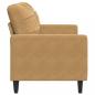 Preview: 2-Sitzer-Sofa Braun 140 cm Samt