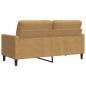 Preview: 2-Sitzer-Sofa Braun 140 cm Samt