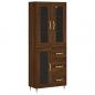 Preview: Highboard Braun Eichen-Optik 69,5x34x180 cm Holzwerkstoff