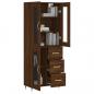 Preview: Highboard Braun Eichen-Optik 69,5x34x180 cm Holzwerkstoff