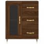 Preview: Highboard Braun Eichen-Optik 69,5x34x180 cm Holzwerkstoff