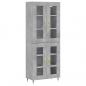 Preview: Highboard Betongrau 69,5x34x180 cm Holzwerkstoff