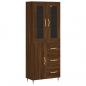 Preview: Highboard Braun Eichen-Optik 69,5x34x180 cm Holzwerkstoff