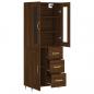 Preview: Highboard Braun Eichen-Optik 69,5x34x180 cm Holzwerkstoff