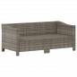 Preview: 2-tlg. Garten-Lounge-Set mit Kissen Grau Poly Rattan