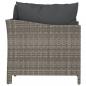 Preview: 2-tlg. Garten-Lounge-Set mit Kissen Grau Poly Rattan