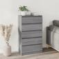 Preview: ARDEBO.de - Schubladenschrank Grau Sonoma 60x36x103 cm Holzwerkstoff