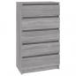 Preview: Schubladenschrank Grau Sonoma 60x36x103 cm Holzwerkstoff