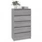 Preview: Schubladenschrank Grau Sonoma 60x36x103 cm Holzwerkstoff