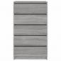 Preview: Schubladenschrank Grau Sonoma 60x36x103 cm Holzwerkstoff