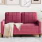 Preview: ARDEBO.de - 2-Sitzer-Sofa Weinrot 120 cm Samt