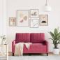 Preview: 2-Sitzer-Sofa Weinrot 120 cm Samt