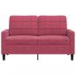 Preview: 2-Sitzer-Sofa Weinrot 120 cm Samt