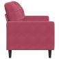 Preview: 2-Sitzer-Sofa Weinrot 120 cm Samt