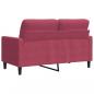 Preview: 2-Sitzer-Sofa Weinrot 120 cm Samt