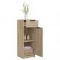 Preview: Badschrank Sonoma-Eiche 32x34x90 cm Holzwerkstoff