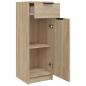 Preview: Badschrank Sonoma-Eiche 32x34x90 cm Holzwerkstoff