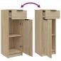 Preview: Badschrank Sonoma-Eiche 32x34x90 cm Holzwerkstoff