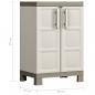 Preview: Keter Lagerschrank Excellence Niedrig Beige und Taupe 97 cm