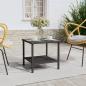 Preview: ARDEBO.de - Beistelltisch Schwarz 45x45x45 cm Poly Rattan und Hartglas