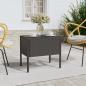 Preview: ARDEBO.de - Beistelltisch Schwarz 53x37x48 cm Poly Rattan und Hartglas