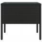 Preview: Beistelltisch Schwarz 53x37x48 cm Poly Rattan und Hartglas