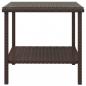 Preview: Beistelltisch Braun 45x45x45 cm Poly Rattan und Hartglas