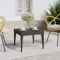 Preview: ARDEBO.de - Beistelltisch Schwarz 50x50x38 cm Poly Rattan und Hartglas