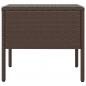 Preview: Beistelltisch Braun 53x37x48 cm Poly Rattan und Hartglas